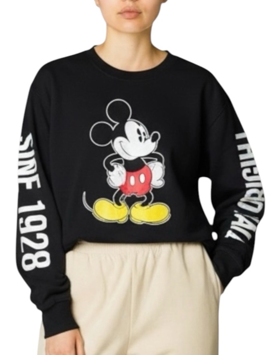 Disney Tops - DISNEY Mickey Mouse “The Original Mickey Mouse 1928” Sweatshirt in Black Size M